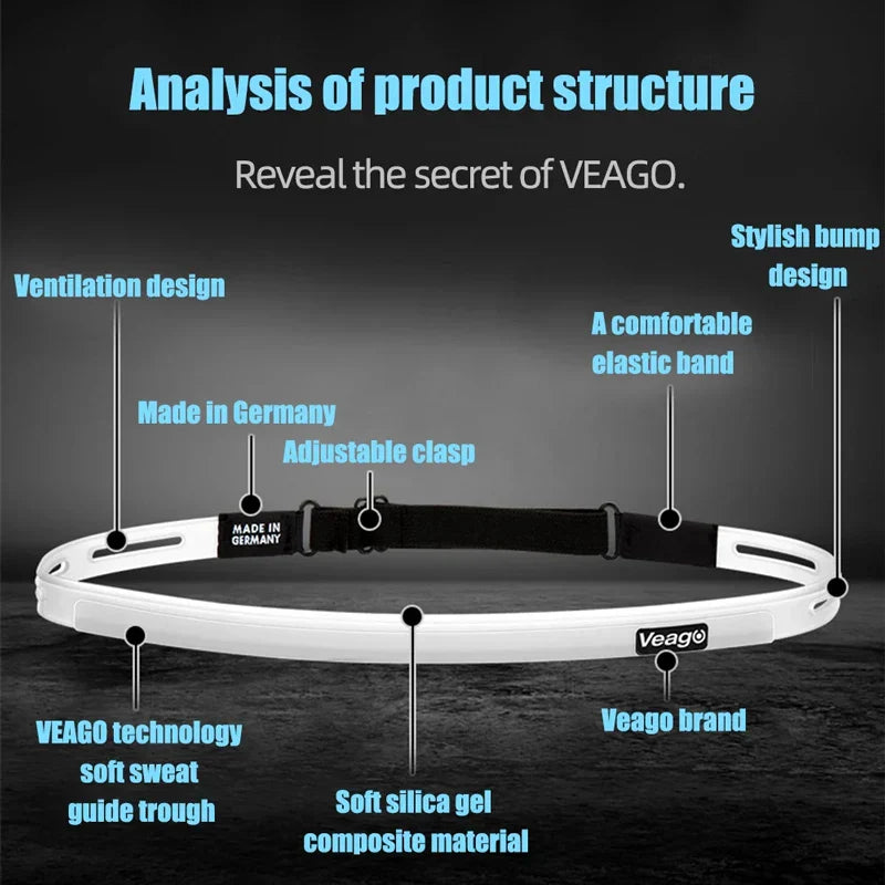 VEAGO Cycling Sweatband Hiking Running Sports Outdoor Safety