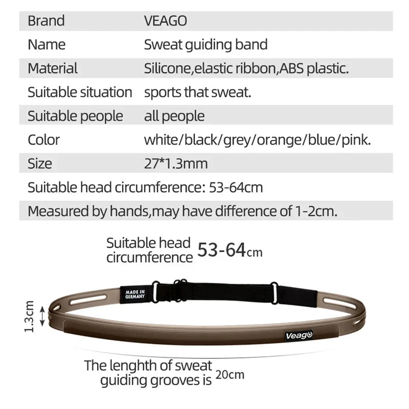 VEAGO Cycling Sweatband Hiking Running Sports Outdoor Safety