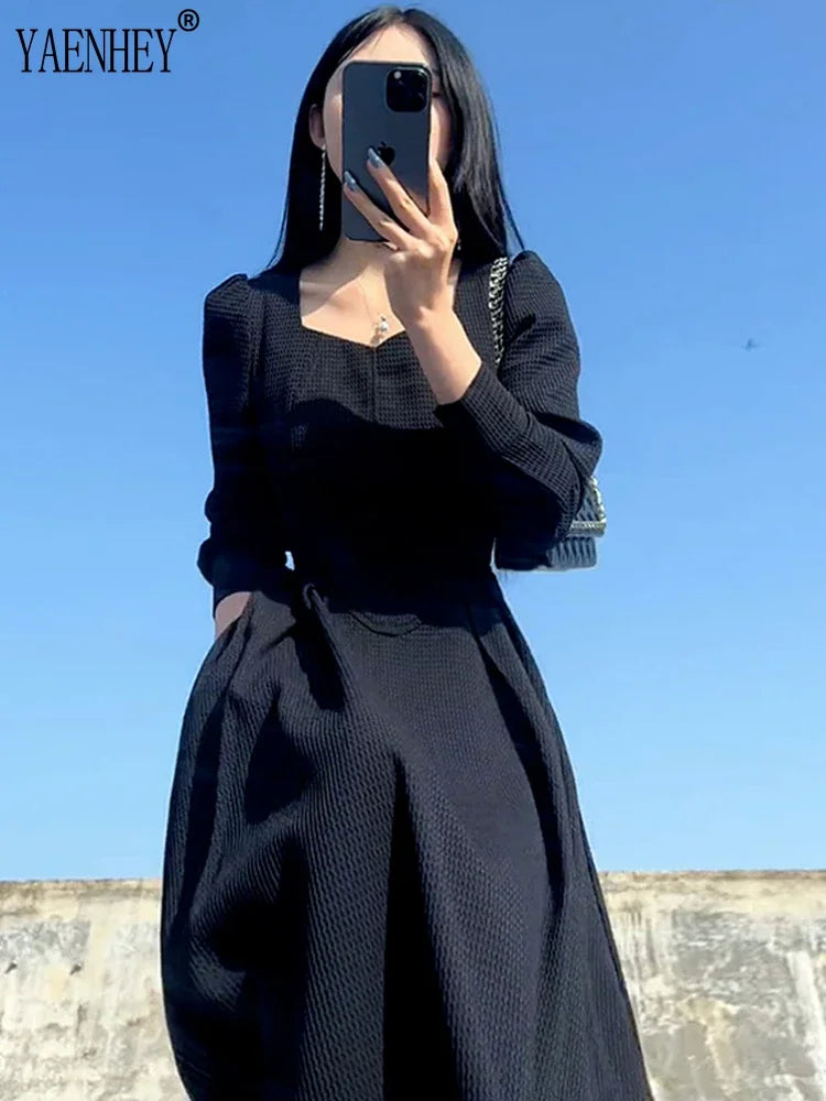 Vintage French Design Maxi Midi Dresses for Women