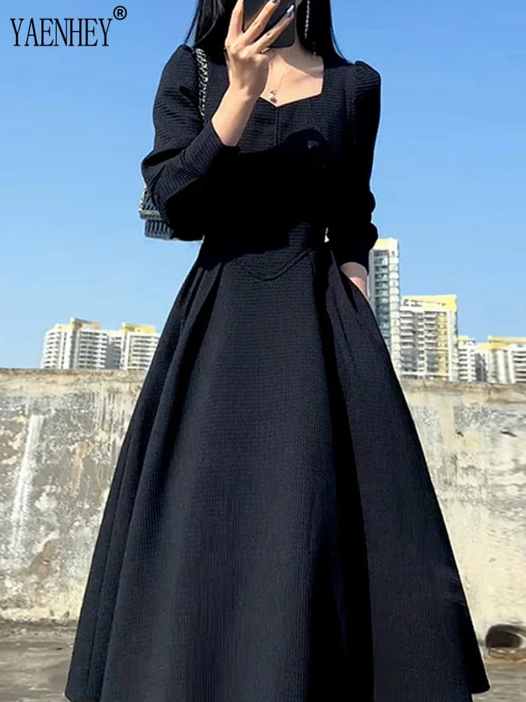Vintage French Design Maxi Midi Dresses for Women