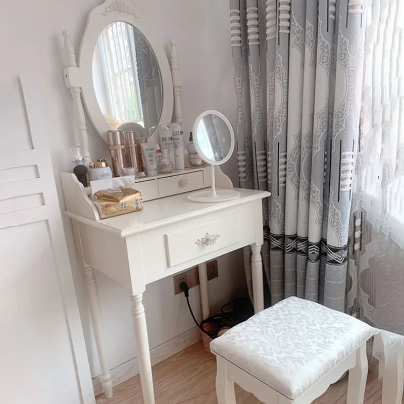 Vintage Makeup Dressing Table Bedroom Storage Girl Drawer