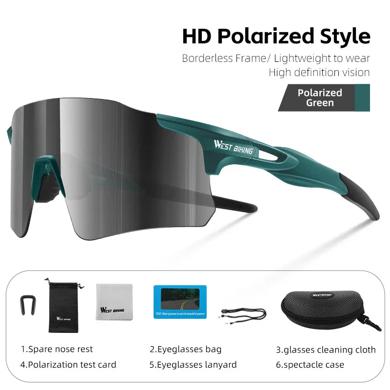 WEST BIKING Photochromic Cycling Sunglasses Men MTB Road