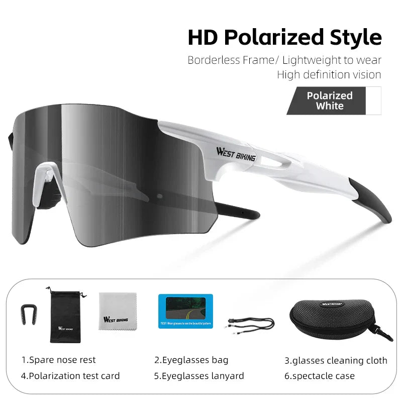 WEST BIKING Photochromic Cycling Sunglasses Men MTB Road