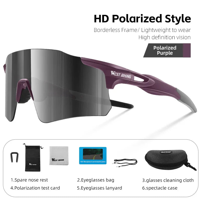WEST BIKING Photochromic Cycling Sunglasses Men MTB Road