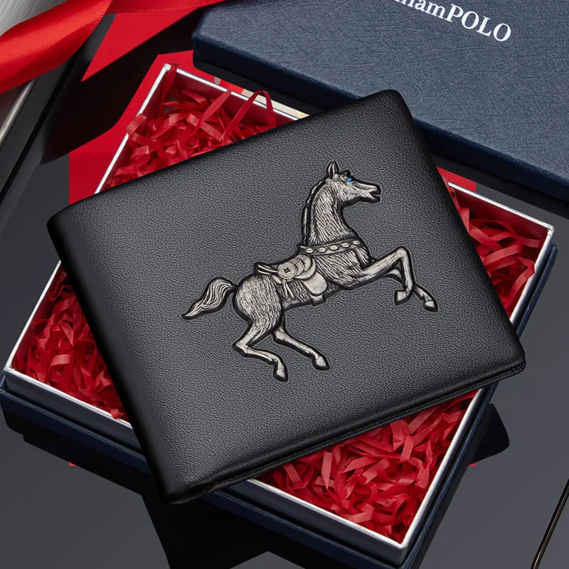 WILLIAMPOLO Men’s Wallets High Quality Cowhide Card Holder Genuine Leather Men Clutch Wallets Male Passport Cover Purses