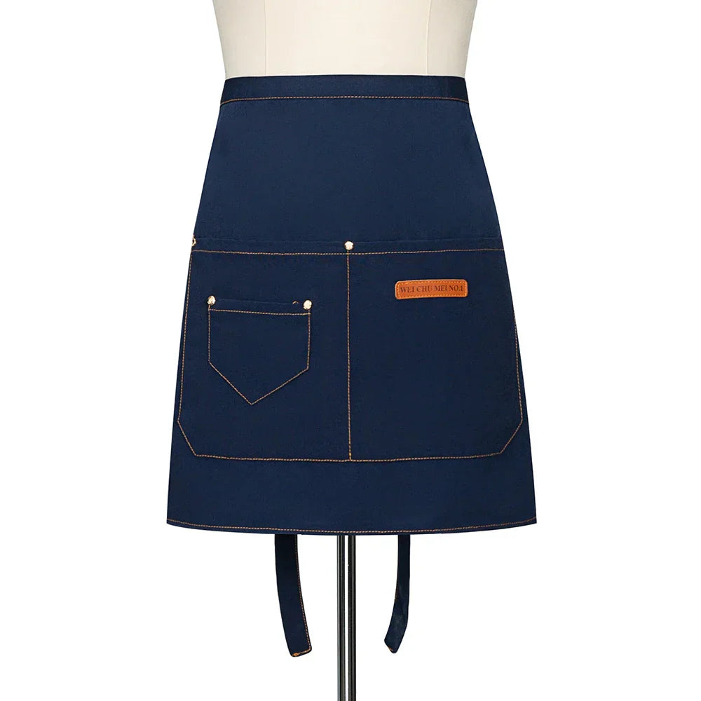Waiter Apron Customized Logo Canvas Half bib Restaurant