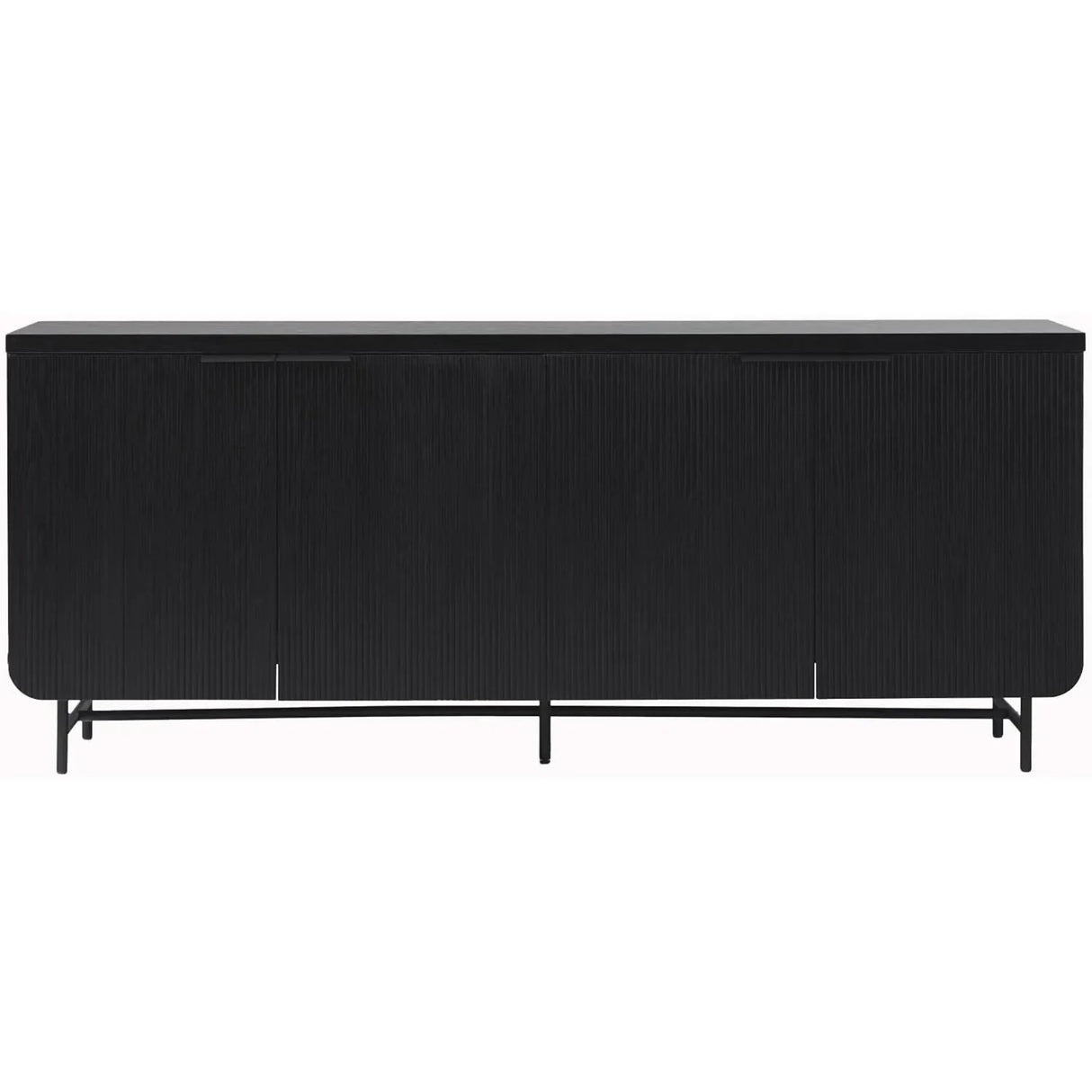Walker Edison Scandinavian Grooved 4-Door Sideboard 17.75"D X