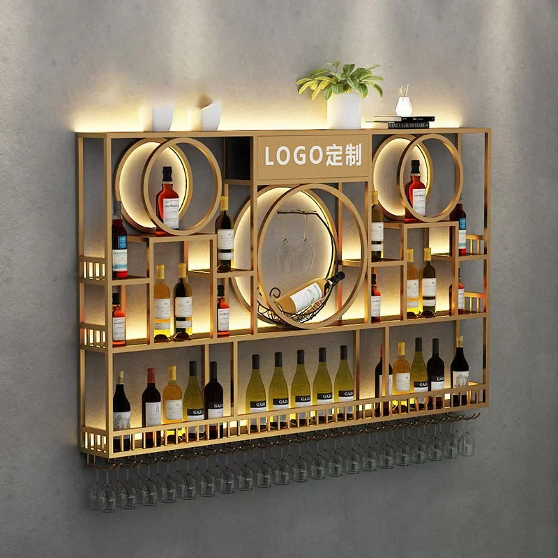 Wall Mount Display Wine Racks Kitchen Modern Luxury