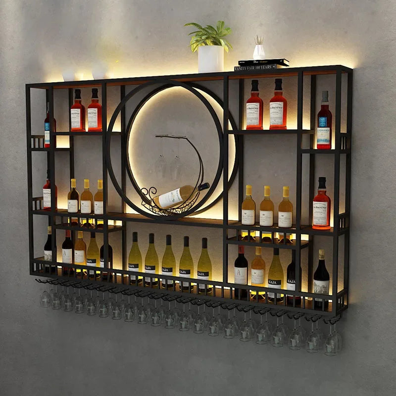 Wall Mount Display Wine Racks Kitchen Modern Luxury