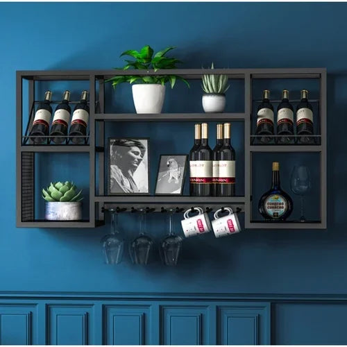 Wall Mount Display Wine Racks Kitchen Modern Luxury