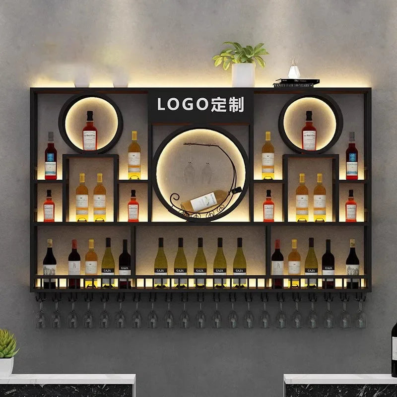 Wall Mount Display Wine Racks Kitchen Modern Luxury