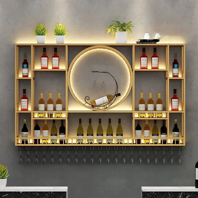 Wall Mount Display Wine Racks Kitchen Modern Luxury