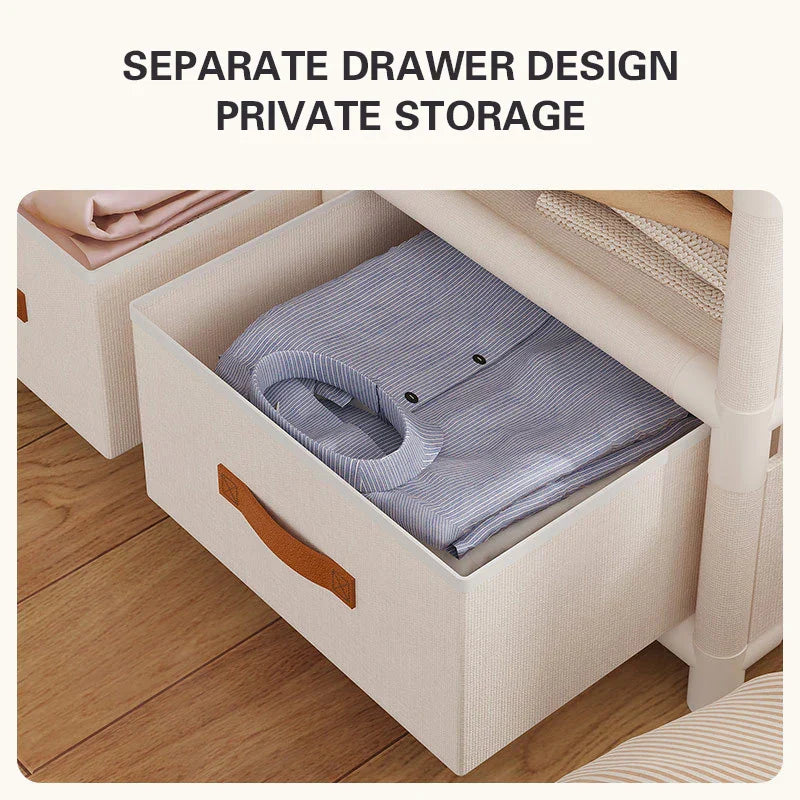 Wardrobe Household Bedroom Simple Assembly Dustproof Wardrobe Rental