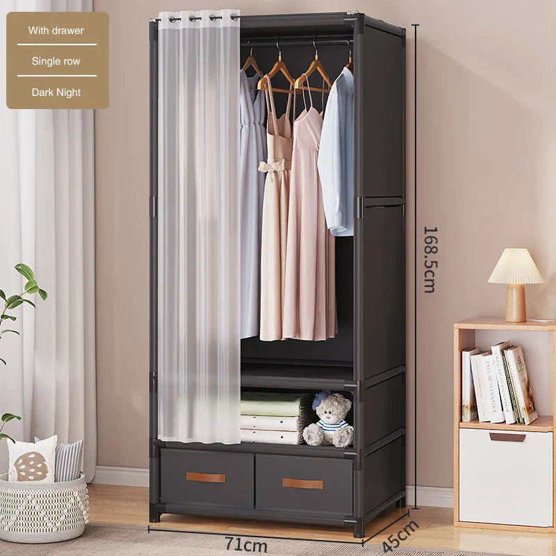 Wardrobe Household Bedroom Simple Assembly Dustproof Wardrobe Rental