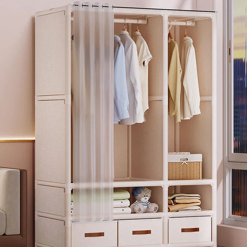 Wardrobe Household Bedroom Simple Assembly Dustproof Wardrobe Rental