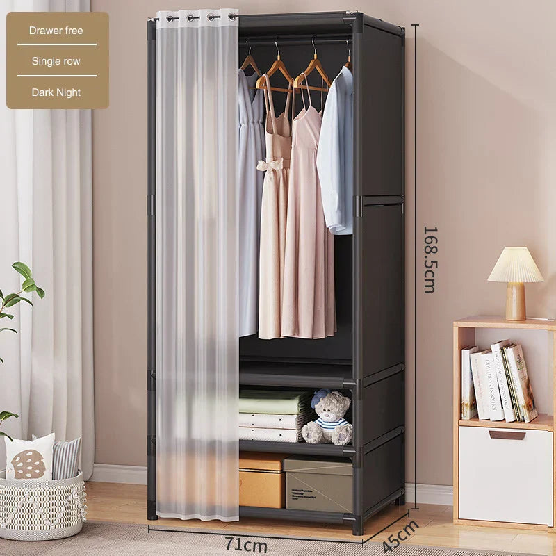 Wardrobe Household Bedroom Simple Assembly Dustproof Wardrobe Rental