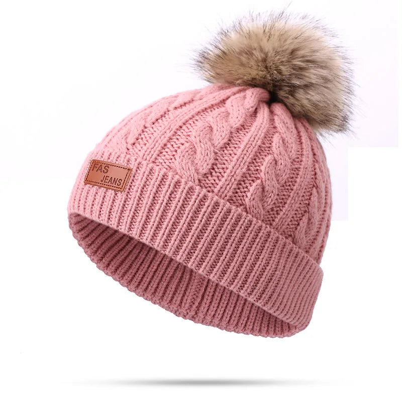 Warm Winter Baby Hats with Scarves for Kids