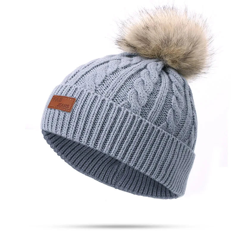 Warm Winter Baby Hats with Scarves for Kids