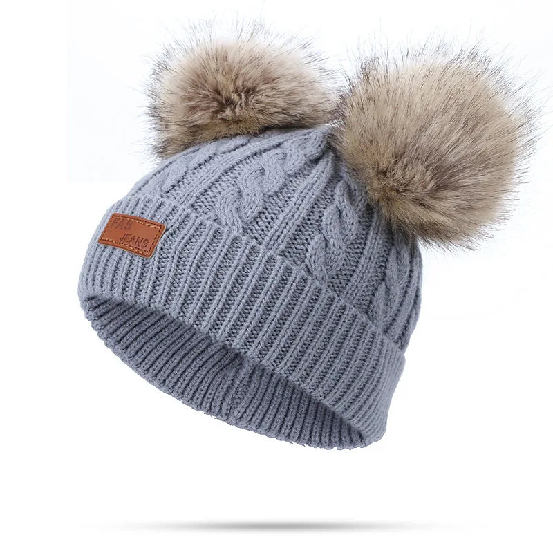 Warm Winter Baby Hats with Scarves for Kids