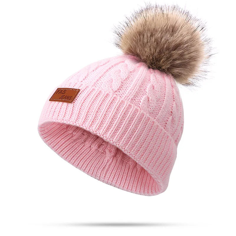Warm Winter Baby Hats with Scarves for Kids
