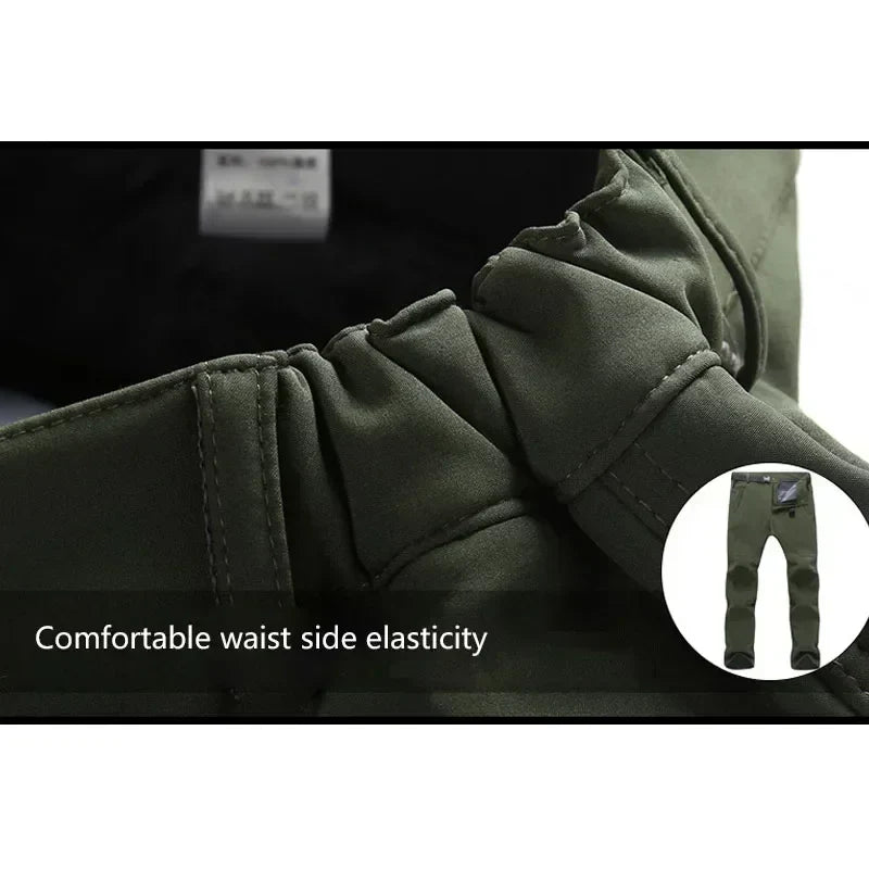 Warm Winter Men Soft Shell Pants Travel Waterproof