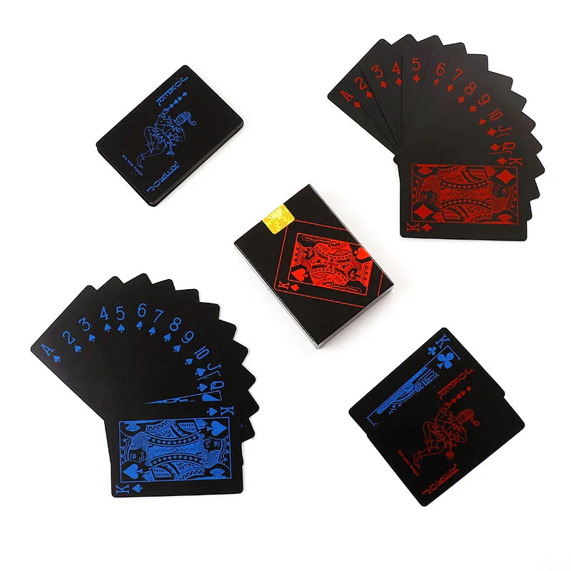 Waterproof PVC Pure Black Magic Boxpacked Plastic Playing