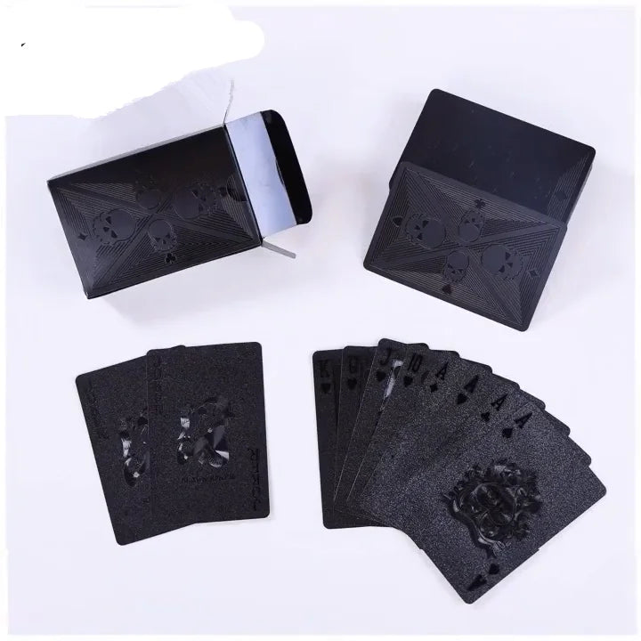 Waterproof PVC Pure Black Magic Boxpacked Plastic Playing