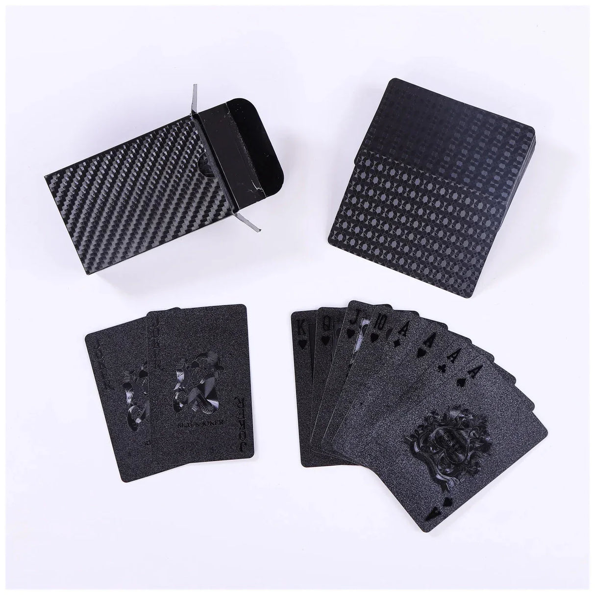 Waterproof PVC Pure Black Magic Boxpacked Plastic Playing