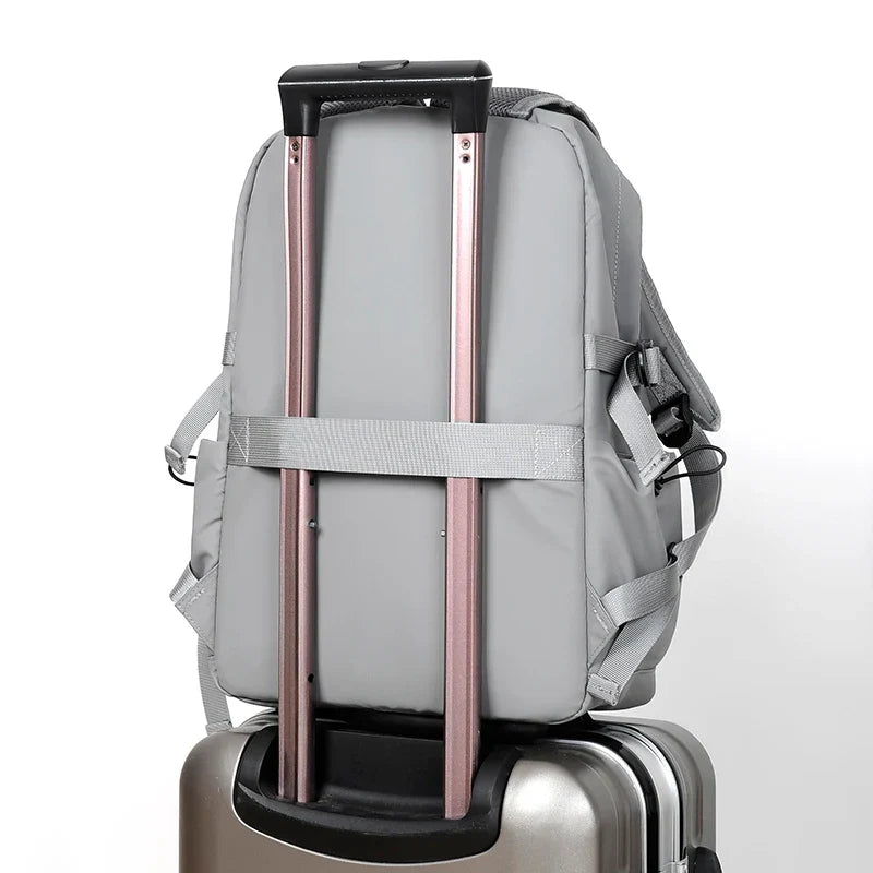Waterproof coating backpack with USB charging men's laptop
