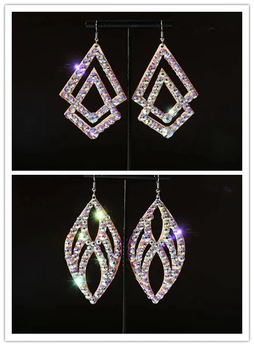 Wholesale Womens Jewelry Stunning Crystal Rhinestone Earrings Sparkling