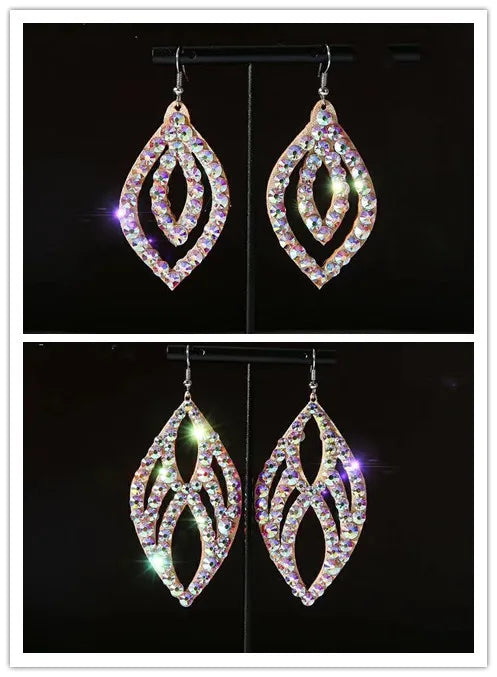 Wholesale Womens Jewelry Stunning Crystal Rhinestone Earrings Sparkling