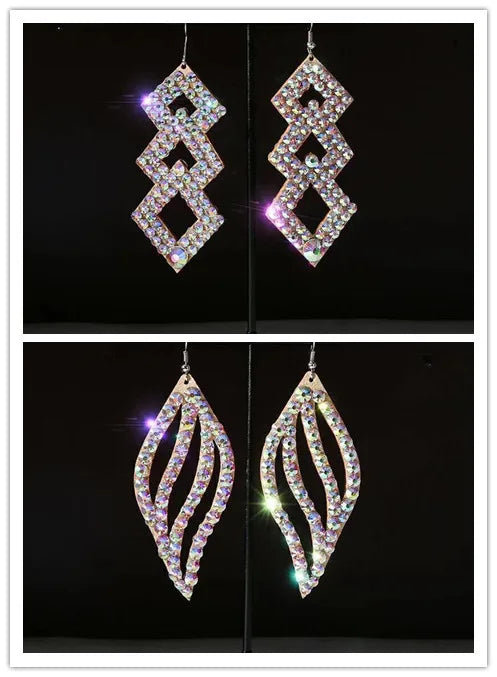 Wholesale Womens Jewelry Stunning Crystal Rhinestone Earrings Sparkling