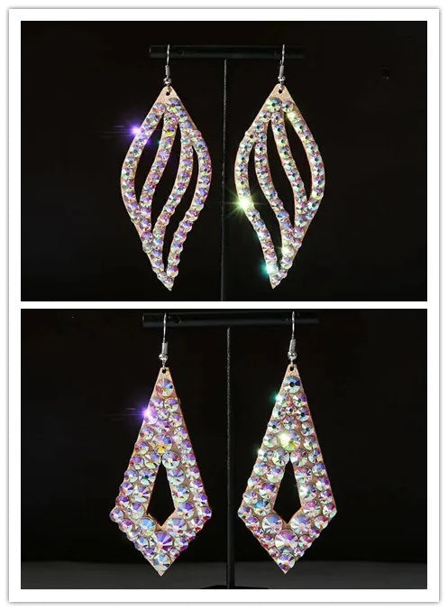 Wholesale Womens Jewelry Stunning Crystal Rhinestone Earrings Sparkling