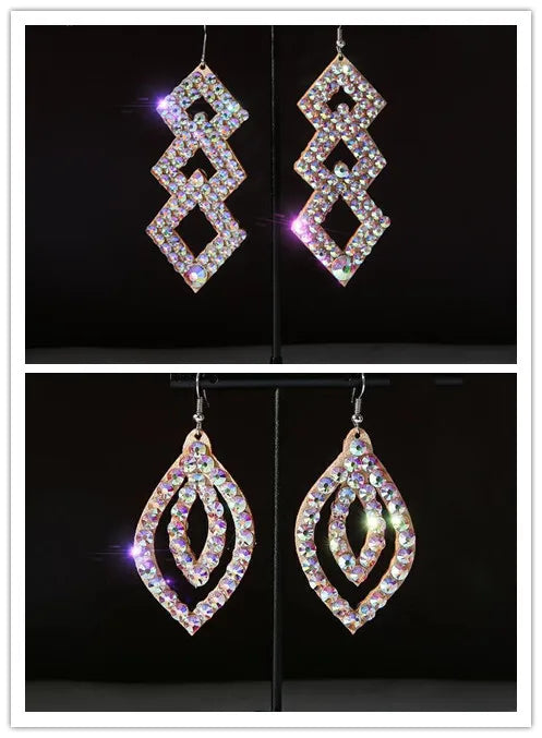 Wholesale Womens Jewelry Stunning Crystal Rhinestone Earrings Sparkling