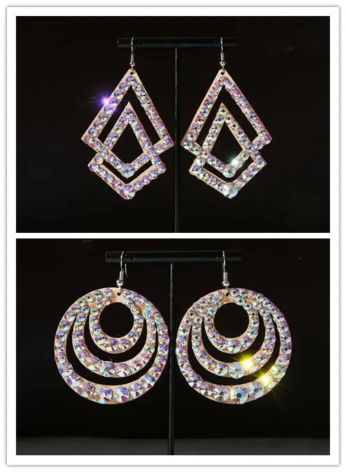 Wholesale Womens Jewelry Stunning Crystal Rhinestone Earrings Sparkling
