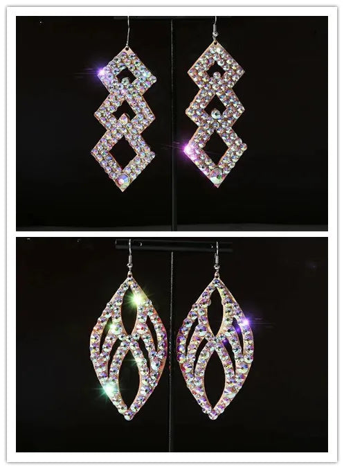 Wholesale Womens Jewelry Stunning Crystal Rhinestone Earrings Sparkling