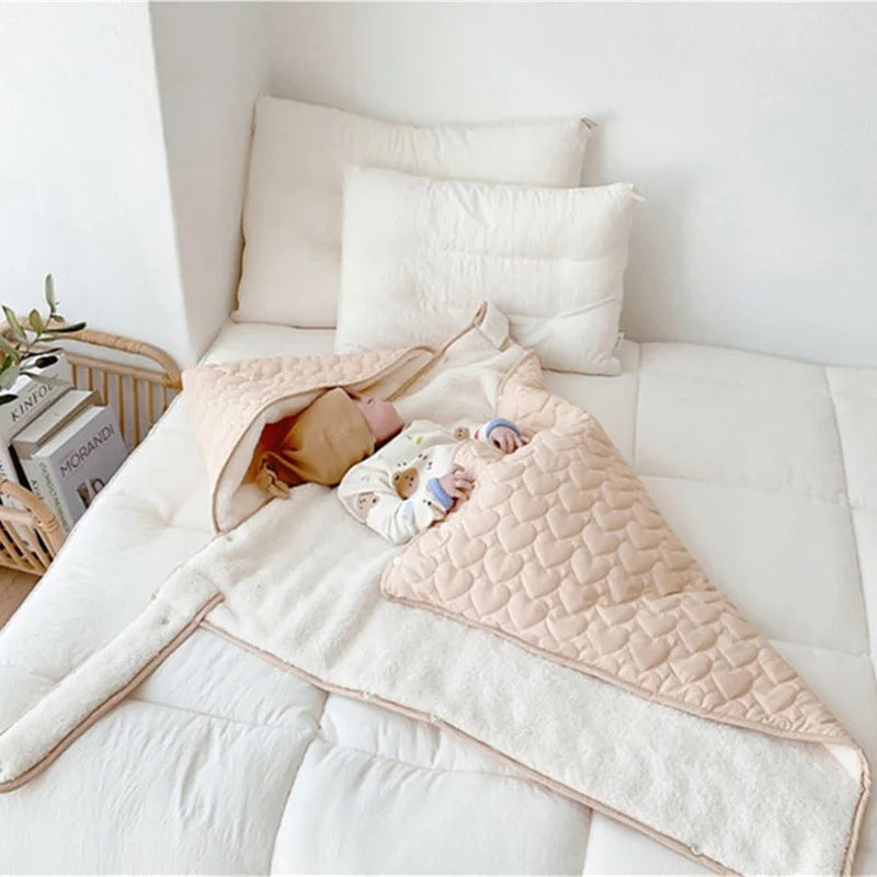 Windproof Baby Stroller Blanket Thick Fleece Sling Cover