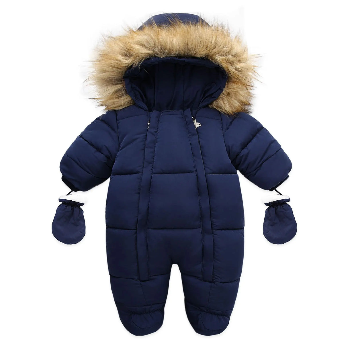 Winter Baby Jumpsuit Thick Warm Infant Hooded Inside