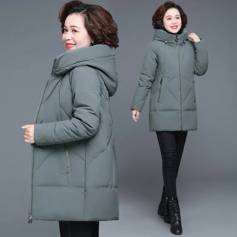 Winter Coat 2022 Middle-aged Mother New Cotton Padded