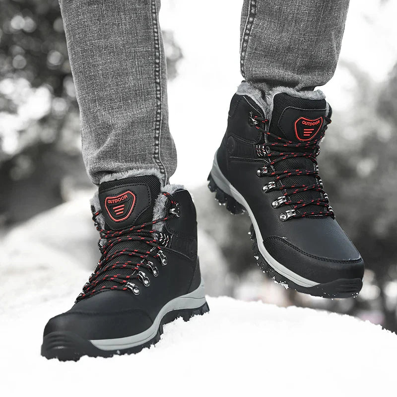 Winter Men Hiking Boots Waterproof Ankle Snow Boots