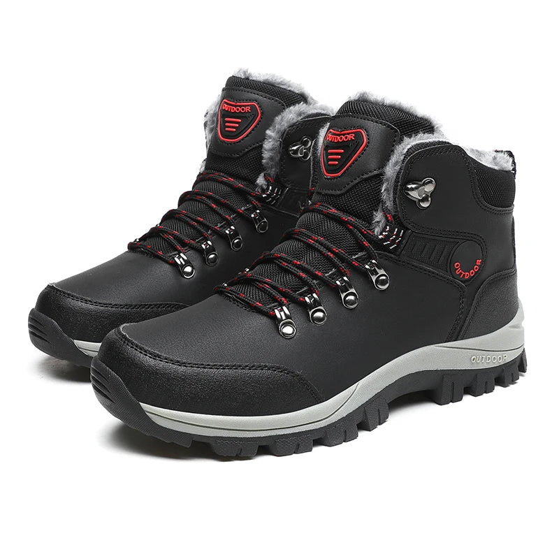 Winter Men Hiking Boots Waterproof Ankle Snow Boots