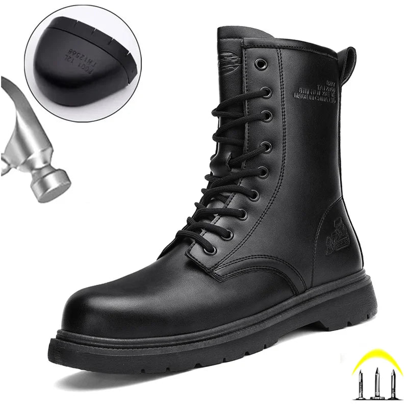 Winter Men Work Safety Shoes Warm Safety Boots