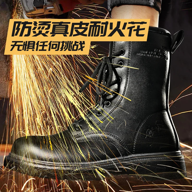 Winter Men Work Safety Shoes Warm Safety Boots