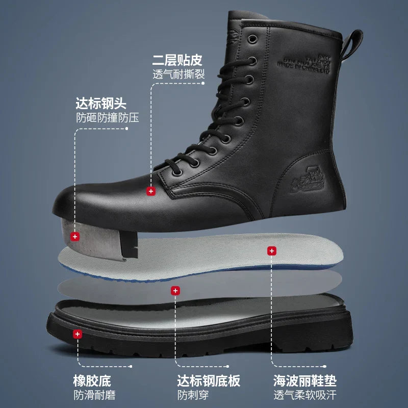 Winter Men Work Safety Shoes Warm Safety Boots
