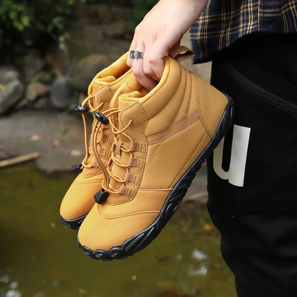 Winter Warm Running Barefoot Shoes Women Men Rubber