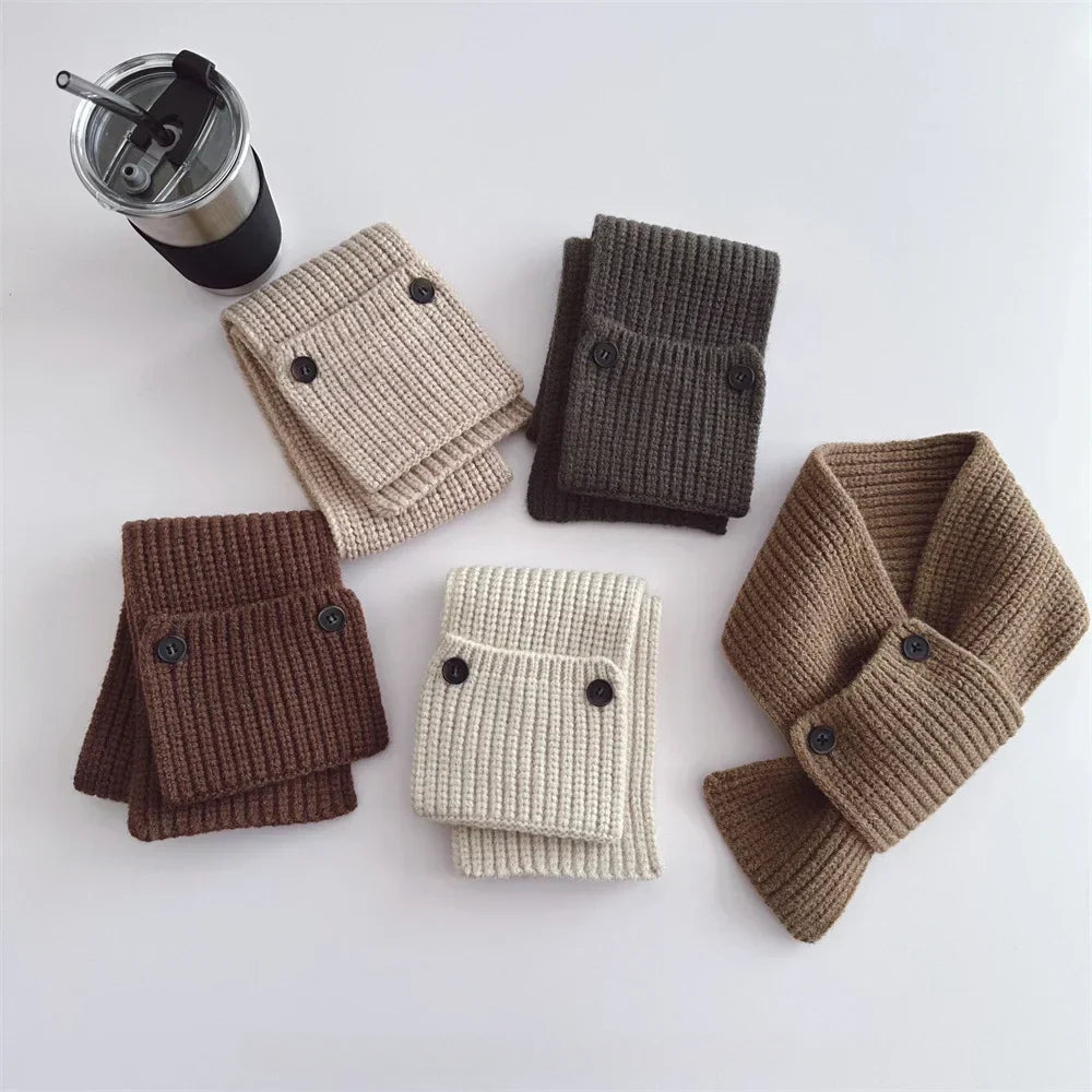 Winter boys girls fashion Korean style solid color