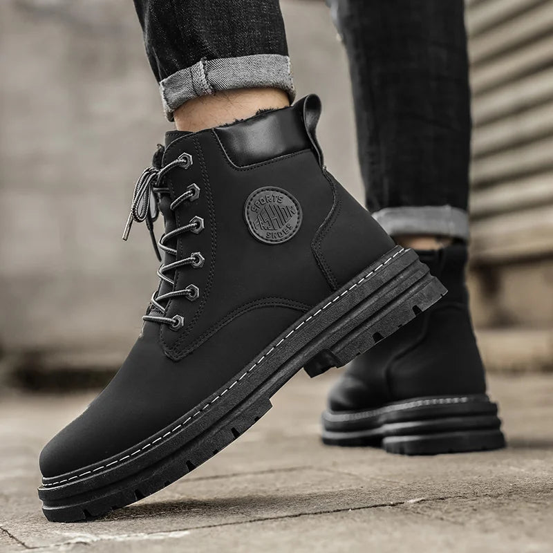 Winter plush and thick yellow boots for warm