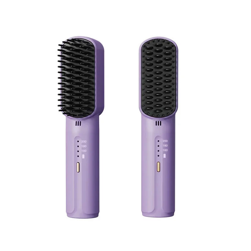 Wireless Hair Straighteners 3200mAh Mini Hot Comb Dryer