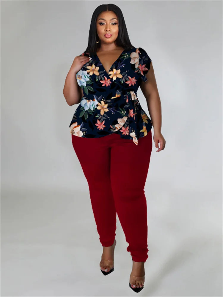 Wmstar Plus Size Two Piece Outfits Pants Sets