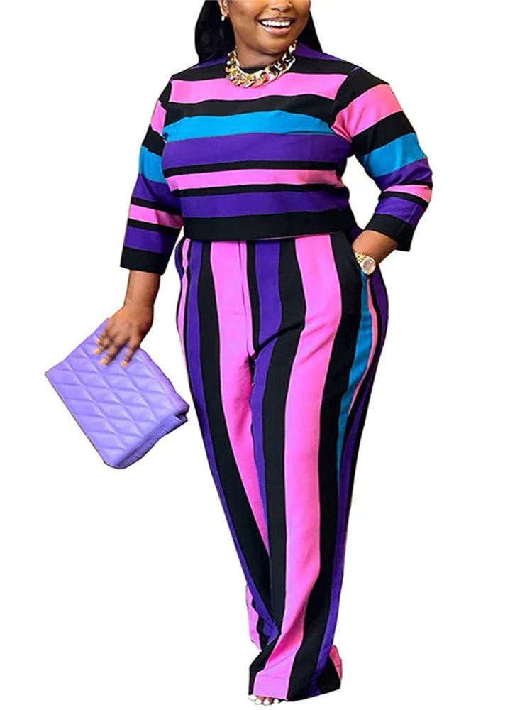 Wmstar Plus Size Two Piece Women Clothing Long